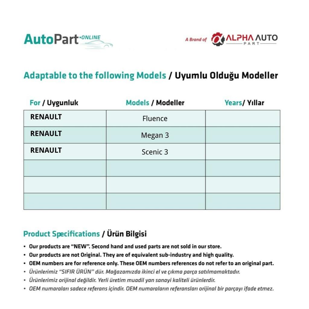 Clutch and Brake Pedal Rubber for Renault Fluence, Megane 3, Scenic 3