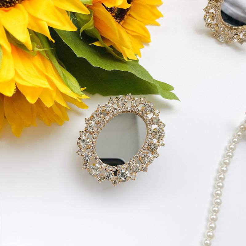 

Folding Airbag Bracket Fashion Rhinestone Mirror Paste Portable Desktop Air Cushion Bracket Wind Mobile Phone Tablet