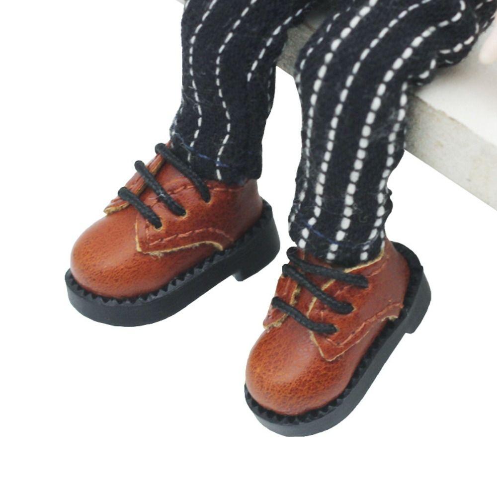 1Pair PU Leather Doll PU Leather Shoes Shoes Doll BJD Doll PU Shoes  Children Toys