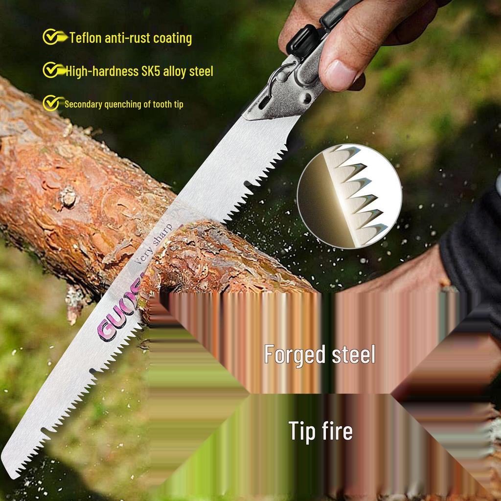 Portable Manganese Steel Hand Saw with Replaceable Blade for Gardening and Woodworking