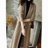 Knitted Cardigan Women's Solid-color Long Sweater Coat Casual Long-sleeved Sweater Windbreaker Coat