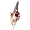 Wall Sculpture Simulation Flower Goat Skull Artwork Props 3D Animal Crafts Decor