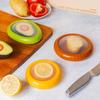 4PCs Silicone film cover+ABS Fruit and Vegetable Storage Containers Set for Fridge, Onion Storage Container, Avocado keeper,Tomato Saver,and Lemon