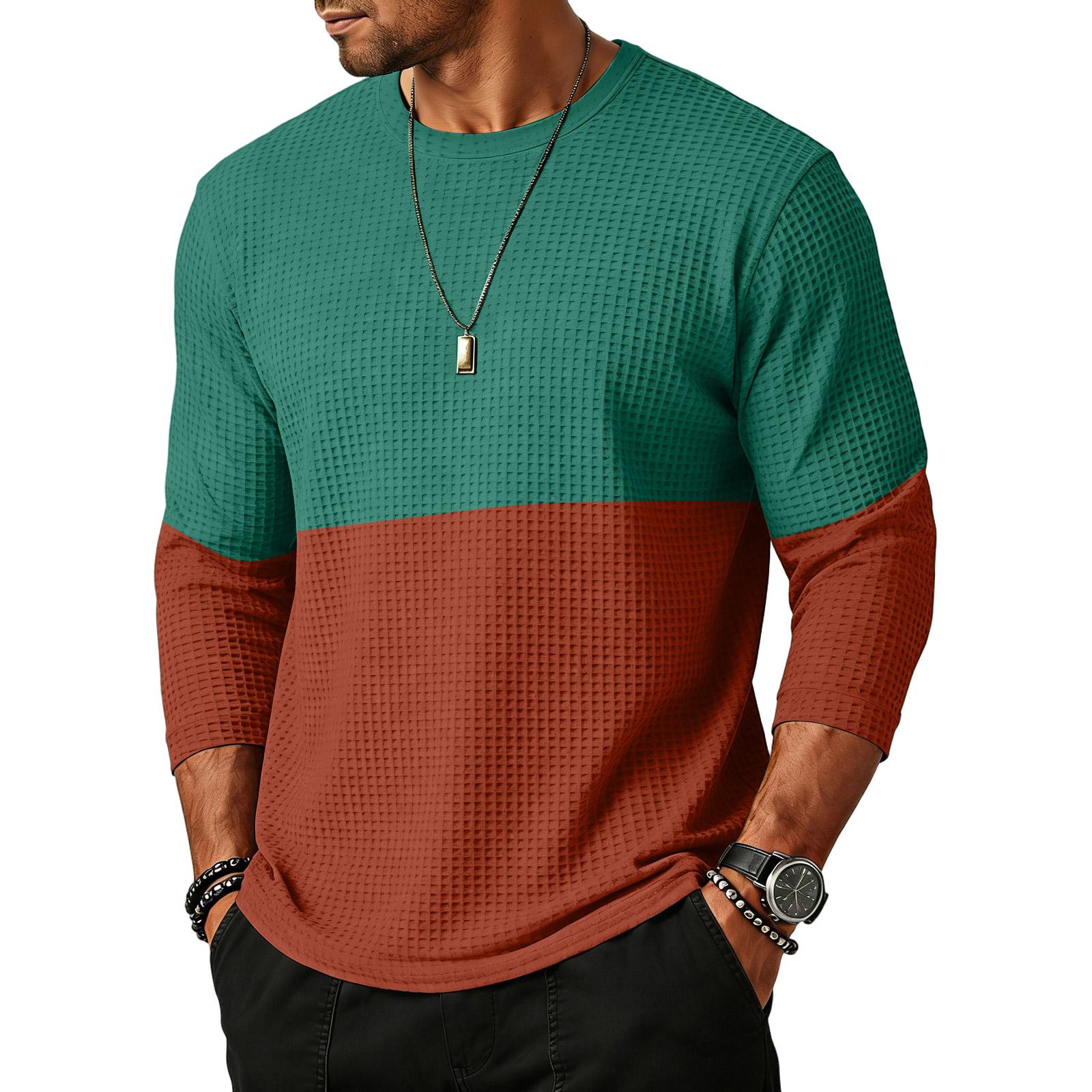 

Чоловіча Спортивна Повсякденна Waverg Футболка з Круглим Вирізом і Рукавами Три Чверті L