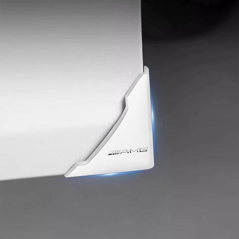 2pcs Car Door Corner Protection Decals 3D Sticker Car Styling For Mercedes Benz AMG W212 W205 W246 W177 W176 W213 GLC GLE GLS ML Welcome Laser Lamp