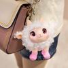 Cute Fluffy Lamb Plush Toy Soft Sheep Stuffed Animal Doll with Bell Small Size for Kids Carry On Travel Play Gift