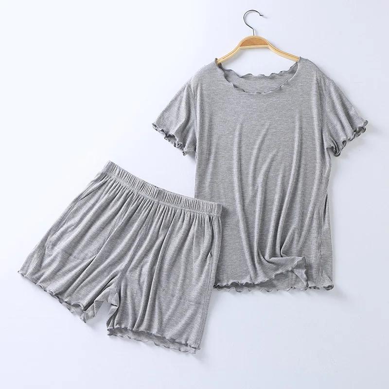 Summer Modal Short-sleeved Shorts Suit Ladies Pajamas Casual Loose Comfortable Pajamas Suits  Pajamas for Women