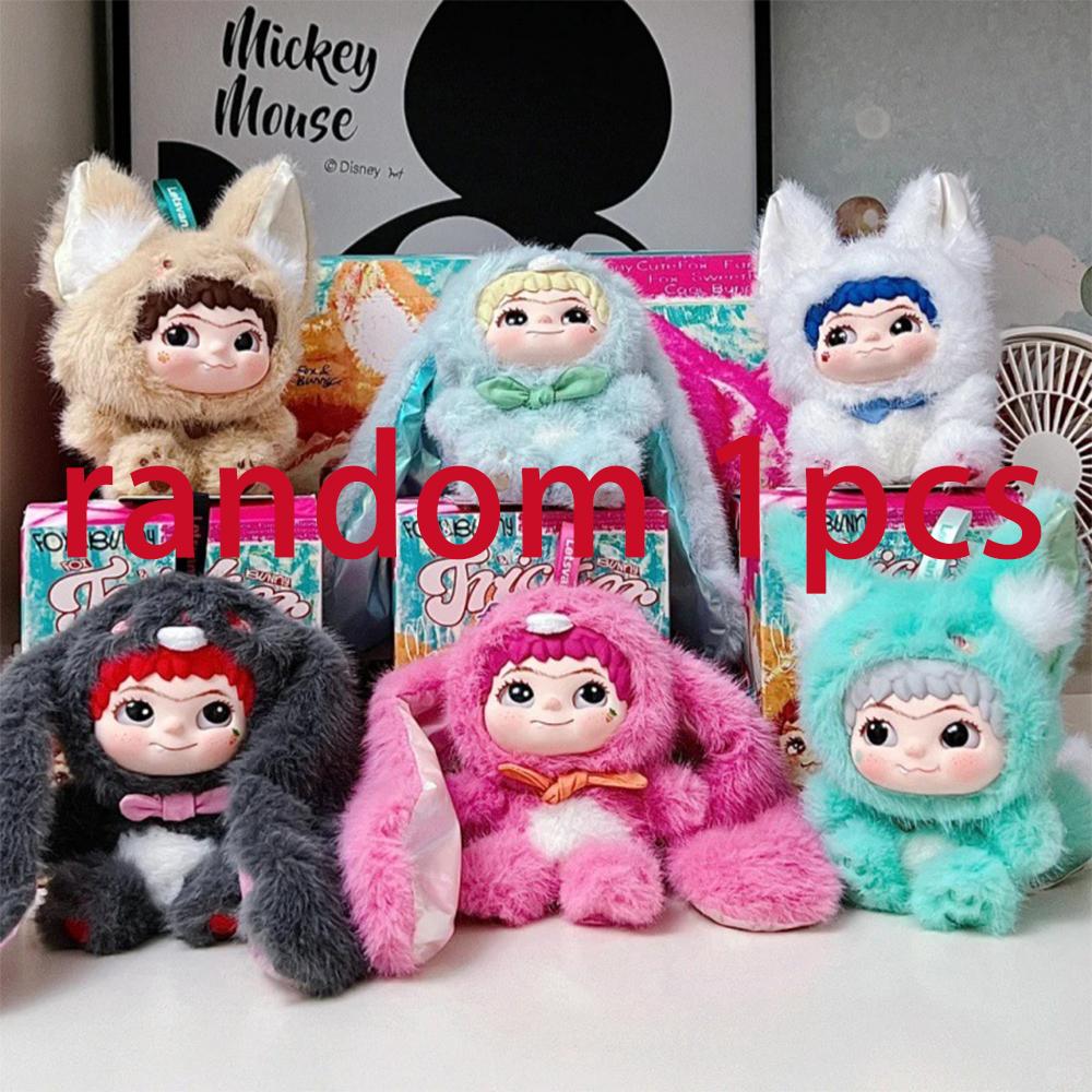 Trendy Play Blind Box Plush Pendant Wakuku Fox Rabbit Mischief Diary Series Girl Cute Ornament Mystery Box Doll Action Figure