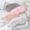 Comfortable Cute Cloud Eye Cover Soft Sleeping Mask Faux Rabbit Fur Silk Eye Masks