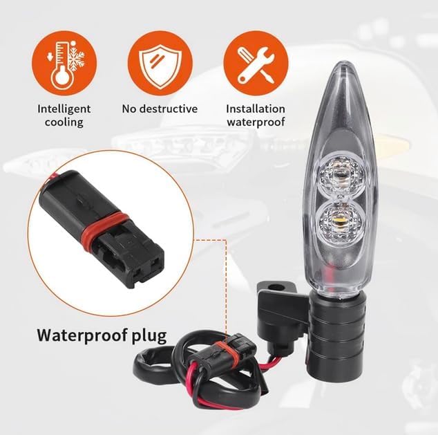 BMW Motorcycle LED Turn Motorcycle Turn Signals for BMW S1000RR HP4 S1000R M1000RR S1000XR R1200GS R1200R R1200RS F800GS K1200 R High Brightness of