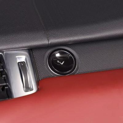 Silver / Black Car Aluminium Alloy Co-pilot Glove Box Switch Button Trim For Land Rover Range Rover Sport 2014 2015 2016 2017