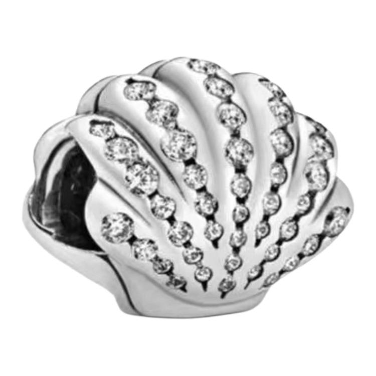 Pandora Shell Shaped Design 925 Silver Jewelry Accessories Couple Style Unisex Jewelry Accessories 791574CZ Box