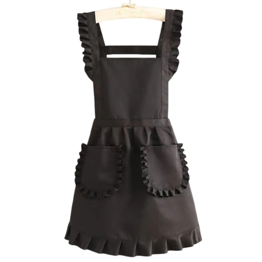 Stain-proof Korean Style Apron Simple Waiter Sleeveless Apron Nail Shop Apron  Household чёрный