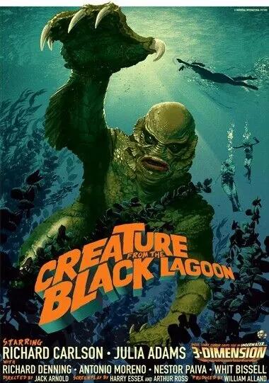 Creature From The Black Lagoon Poster 2 - High Gloss - Photo Quality Insert