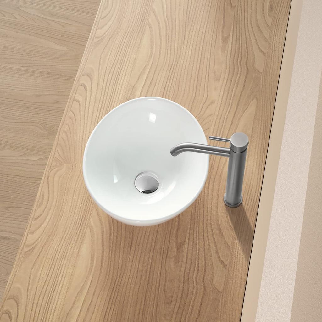 Mixed Stylish Oval Washbowl Handwashing Ceramic Handwashing Handwashing Washbasin [Includes Faucet] Washbowl, Shape, 410340145mm, Set, Free-Standing