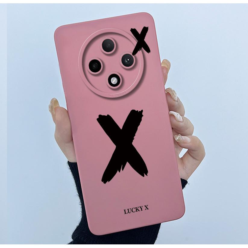 

Lucky Initial Letter Case For Oppo F27 Pro / F27 Pro+ Plus Phone Case Full Protect Camera Lens Shockproof TPU Soft Cover Bumper Oppo F27 Pro 5G
