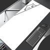 Schwarze Katze Kawaii Mauspads Weiße Schreibtischunterlage Minimalistisches Gaming Laptop Großes Mauspads Anime Büro Teppich Gamer Tastatur Mauspads