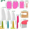 Montessori Toy Safe Kids Cooking Cutter Set with Wooden Cutter Serrated Cutter Potato Cutter Peeler Little Chef Cooking Tools