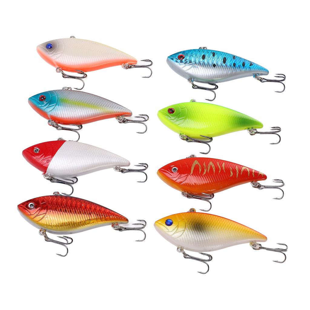 8pcs 11g 7cm Floating Fishing Lure 3D Lifelike Eyes Artificial Fishing Luya Bait for Sea