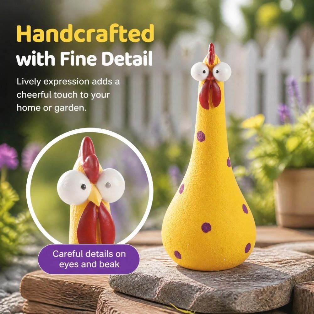 Long Neck Garden Statues Resin Animal Figurines Creative Garden Sculptures Indoor Outdoor