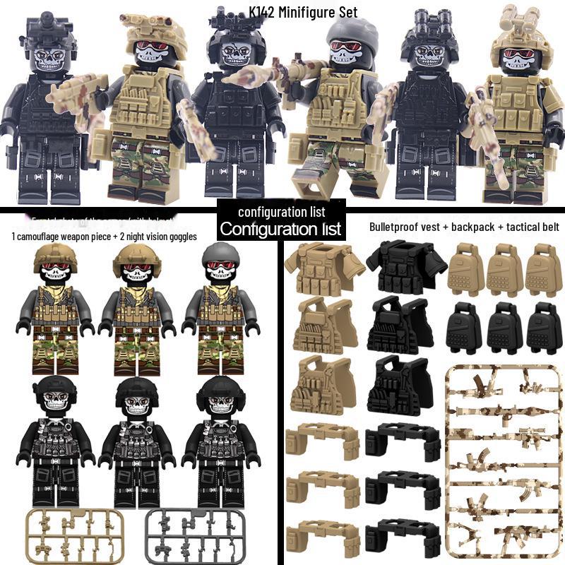 "Military Building Blocks: Camouflage Special Forces & SWAT Weapons Set"