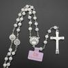 Mother-of-Pearl Rose Rosary In Four Major Hall Style, Imported from Italy