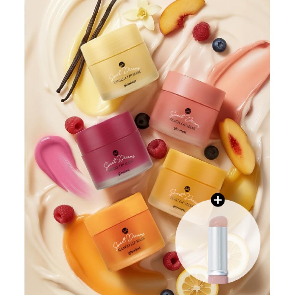 

Glowiest [Free Gift Set] 5 Sweet Dreams Lip Masks + 1 Free Silicone Lip Brush MANGO (MANGO)