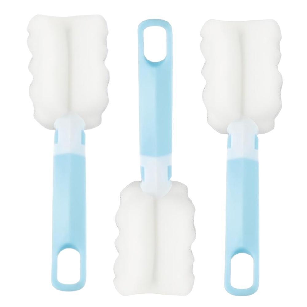 1/5pcs Long-Handle Sponge Brush for Mugs Glass Bottles Cups Scrubber for Efficient Cleaning Sponges Reusable Kitchen Clean Tool