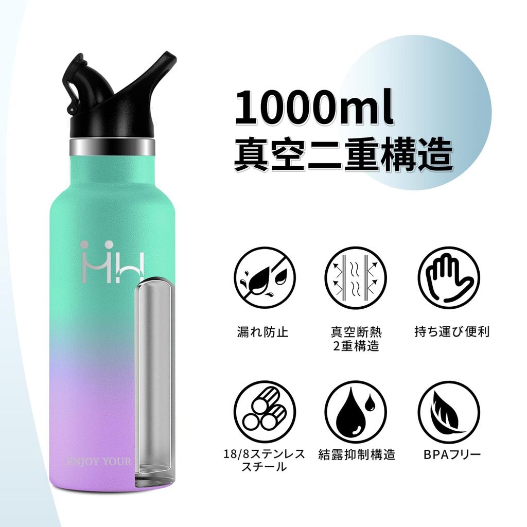 Vakuově izolovaná termoska Voda Teplo Studená Velká 1 Litrová voda Přímá Snadná až Snadná až Méně Dvojnásobná Kompatibilní se snadnou odolností vůči skvrnám [ASAKA]