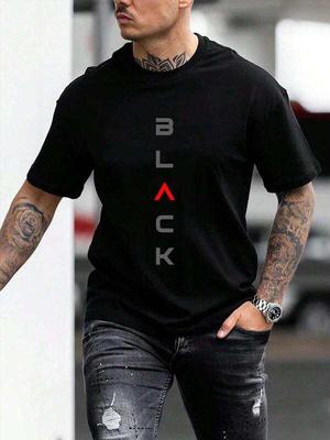 Unisex Regular Fit Letter Print T-Shirt