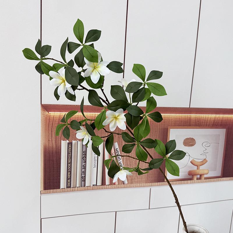 Fake Gardenia Flower Decor For Home And Events With Silk Fabric For Photography And Wedding Backdrops