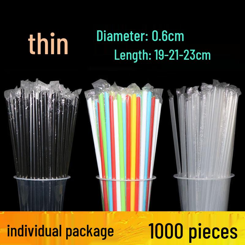 OEING Individually Wrapped Disposable Beverage Straws