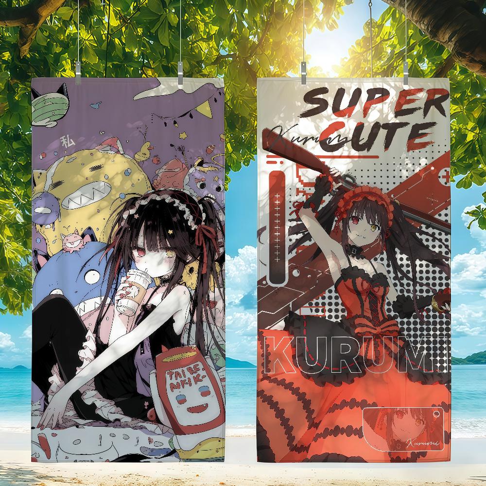 Anime Kurumi Tokisaki Handtuch Schnelltrocknende Strandhandtücher Sind Geeignet Für Schwimmbäder Camping Yoga Und Das Fitnessstudio
