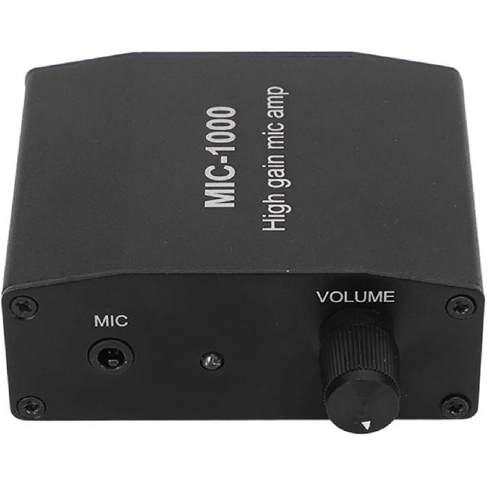Hyuduo Microphone Amplifier Mic Audio Amp High Gain 1000 Times Amplification Accessory Set Kit for Teachers, Singing, Training, Presentation, Tour