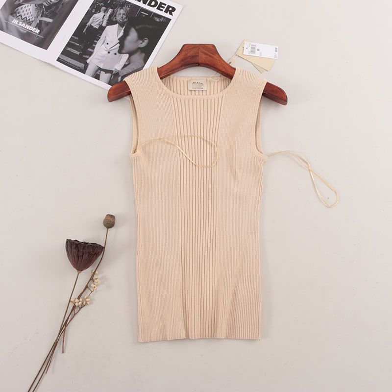 T's American Brand Minimalist Casual Sleeveless Knitwear Foreign Trade Original Order Super Comfortable Silm Vest