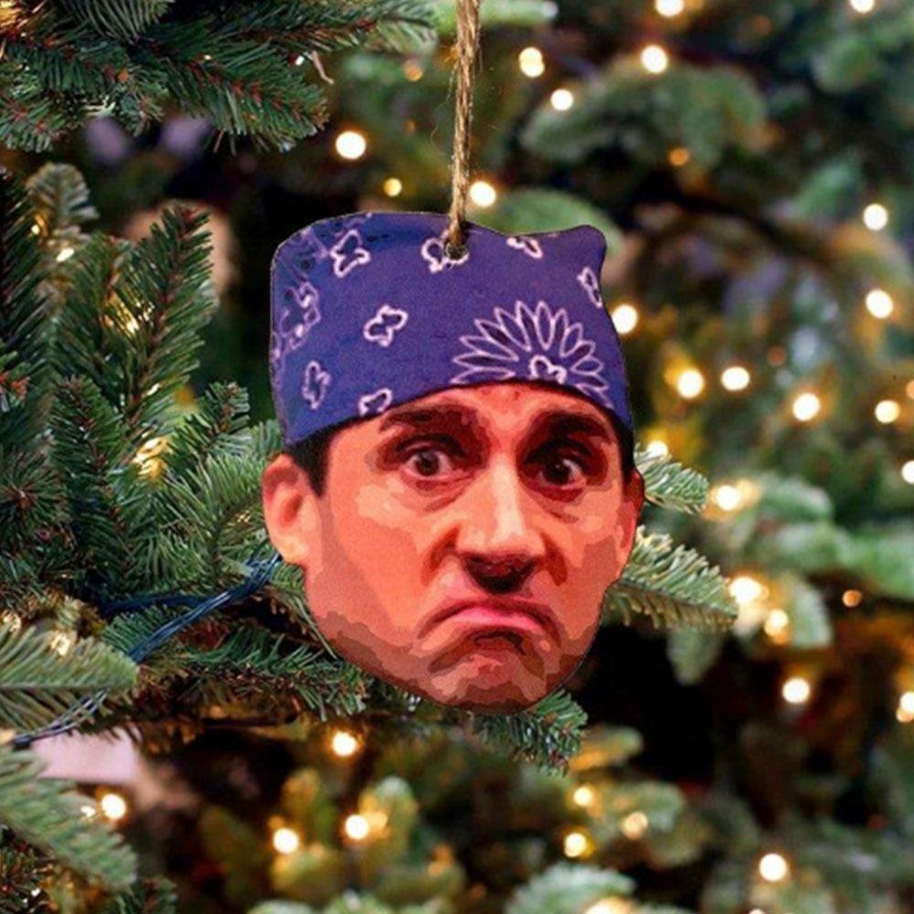 Home Accessories Barry Santa Festival Supplies Barry Wood Meme Christmas Ornaments Christmas Tree Xmas Hanging Pendant Wooden