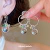 Summer Radiance~ Crystal Beaded Round Earrings Mori Vacation Style Versatile Earrings Design Sense Niche Earrings