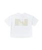 Negeotibeuseupeulliskeulleob (W) Windlayer Mesh Dot Symbol Crop T-Shirt (White)
