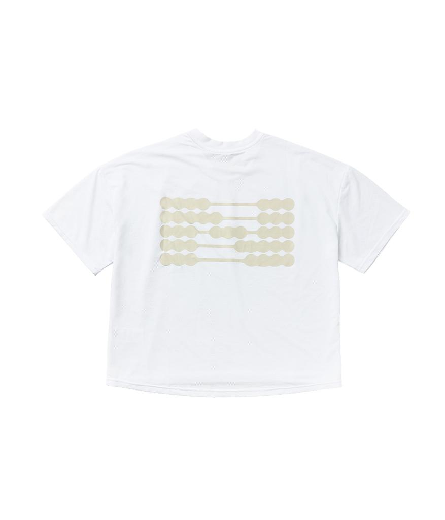 Negeotibeuseupeulliskeulleob (W) Windlayer Mesh Dot Symbol Crop T-Shirt (White)