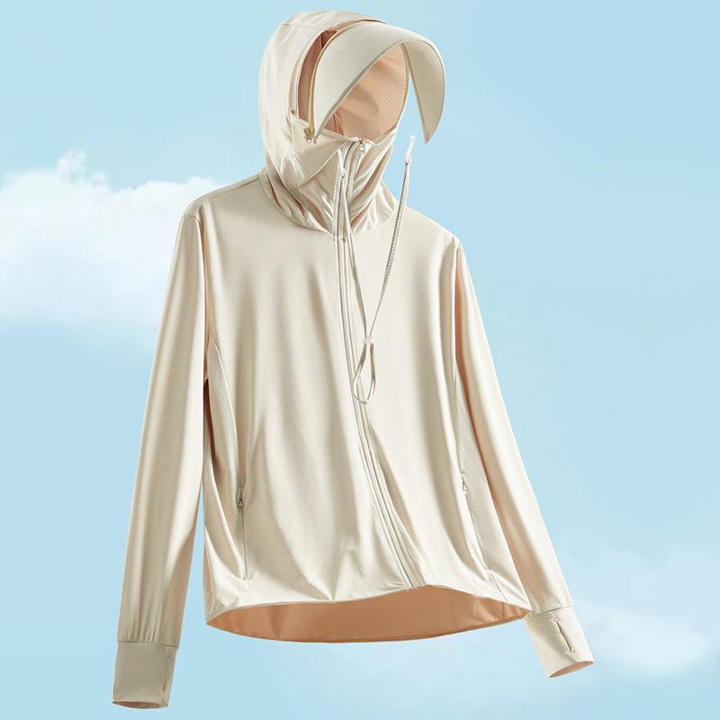 

Унисекс Летняя Легкая Куртка из Ледяного Шелка с Защитой от УФ-лучей 4XL