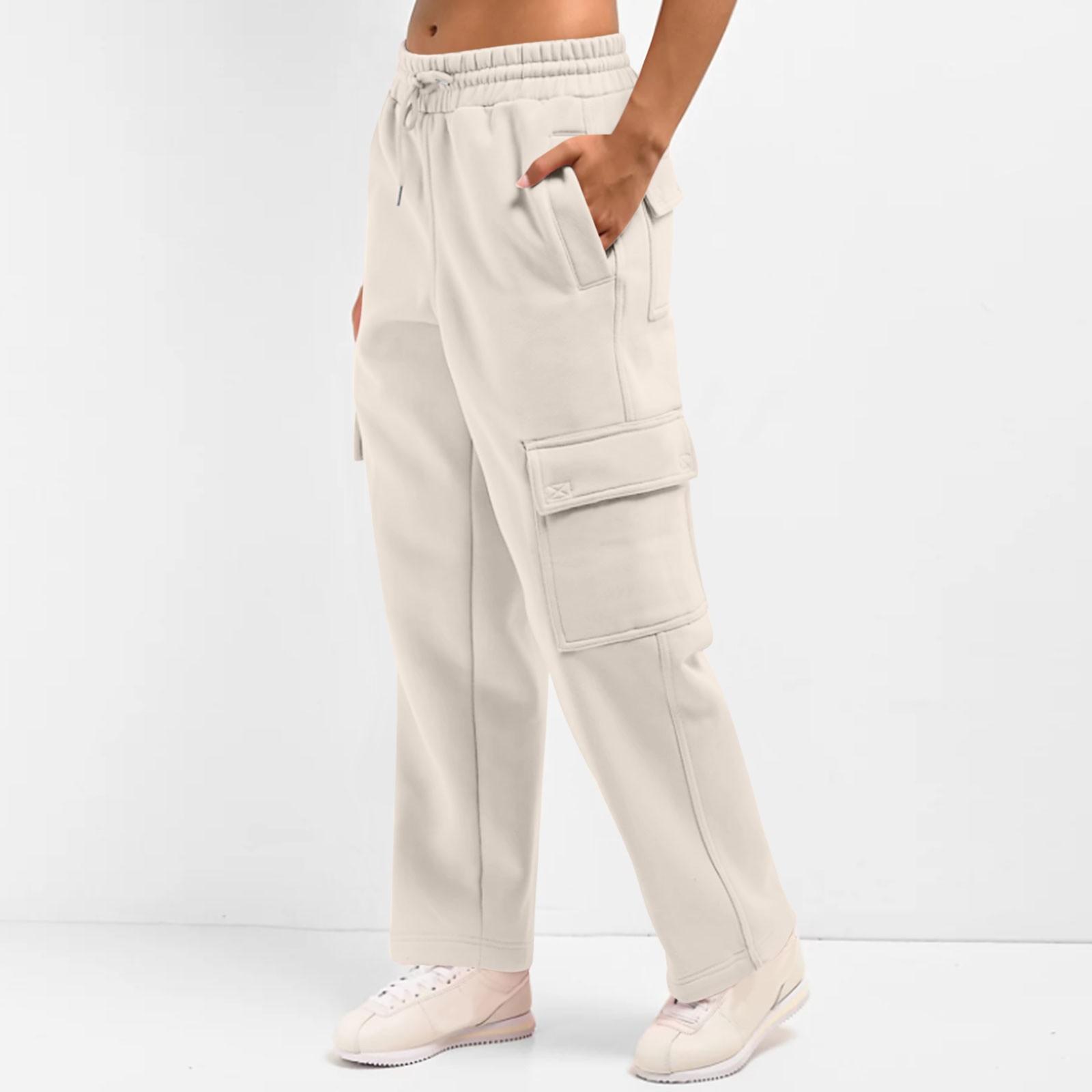 

Women s High Waisted Wide Legs Pants Casual Drawstring Pants Joggers With Pockets L