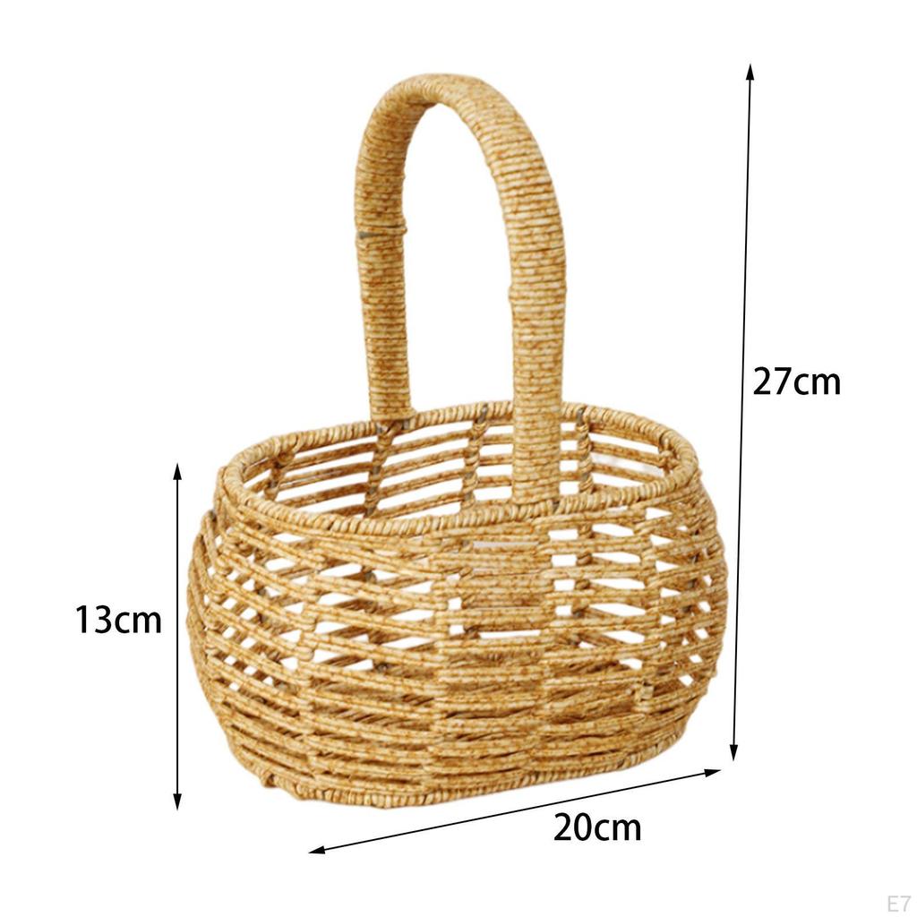 Hand Basket Made of Woven Rattan, Woven, Birthday Gift, Light