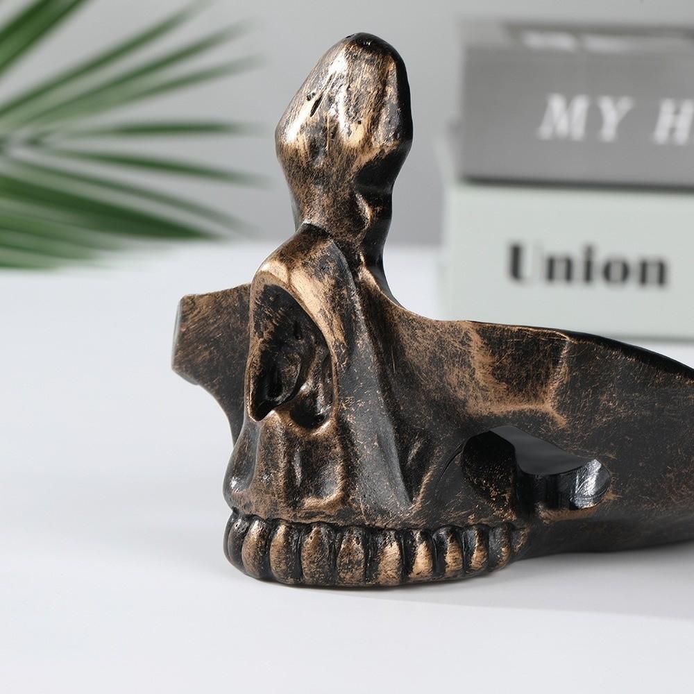 New Creative Design Skull Glasses Stand Craft Desktop Ornament Glasses Display Stand DIY Key Holder Sculptures Home Decoration