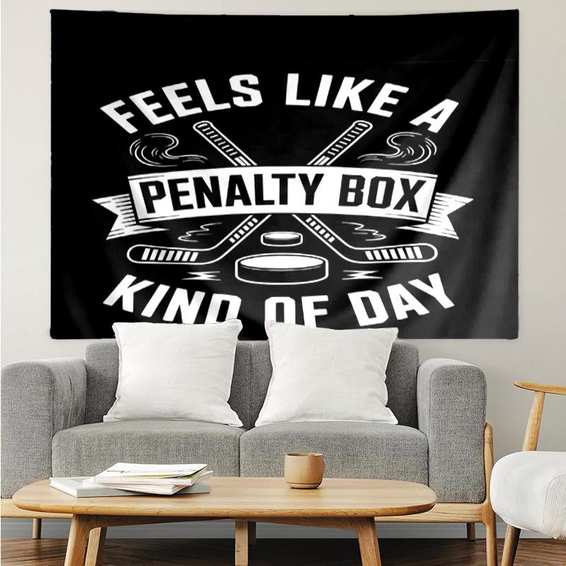 ice-hockey Print Tapestry, Backdrop, Easy Setup, Ideal for Bedroom, Office & Living Room, with Aesthetic Wall Hanging Decor.