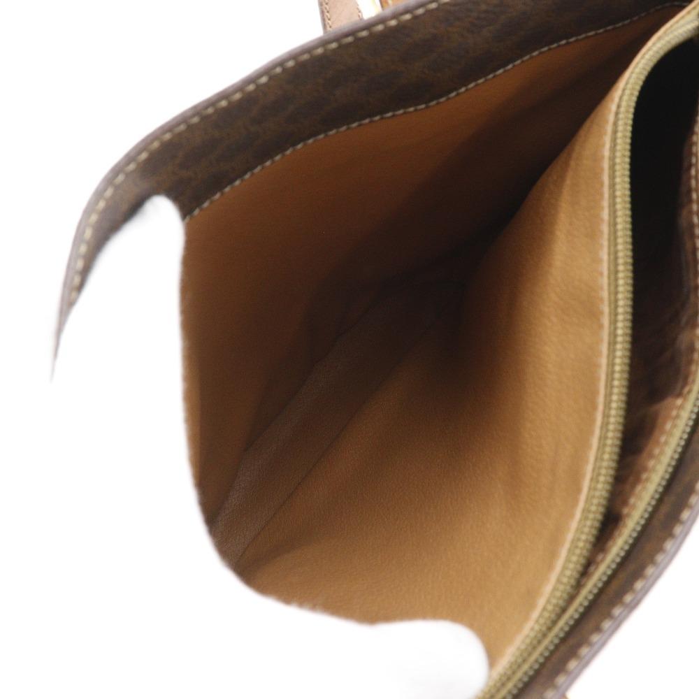 CELINE Old Celine Tote Bag Macadam Pattern vintage Brown PVC Women Used