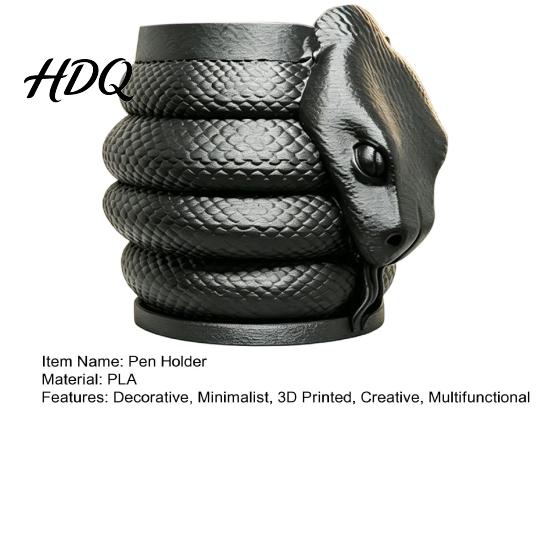 Non-toxic Pen Storage Container 3D Printed Snake Shape Holder Creative Desktop Organizer