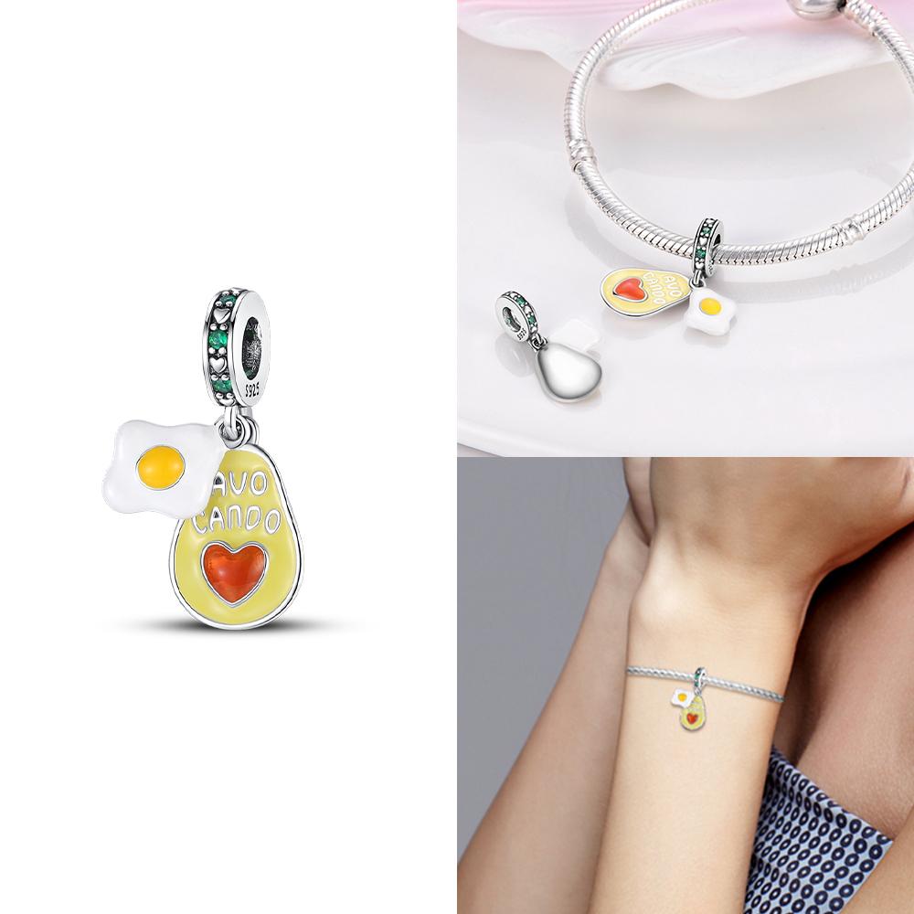 Cherry Fruit Series Charms New Copper Color Strawberry Beads Fit 3Mm Original Bracelets Diy Birthday Jewelry Gifts