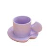 Shell coffee cup saucer ceramic mug Internet celebrity cup ins wind breakfast cup cute chubby ceramic cup