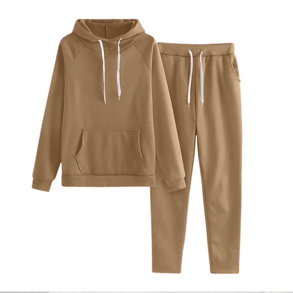 Children's Solid-color Loose Sweatshirt And Sweatpants Casual Sportswear Set