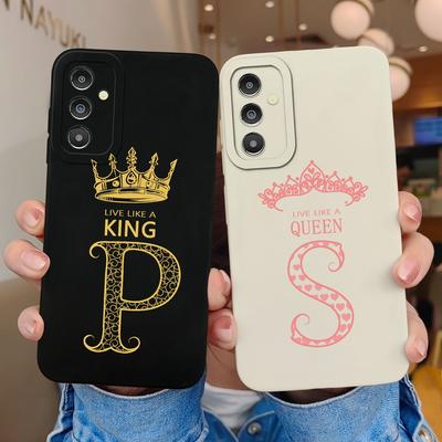 Etui do samsung galaxy a02 a03s a13 a14 4g 5g a31 a51 a71 a24 luksusowe silikonowe miękkie etui tpu litery a-z do samsung galaxy a10s 20s zderzak telefonu